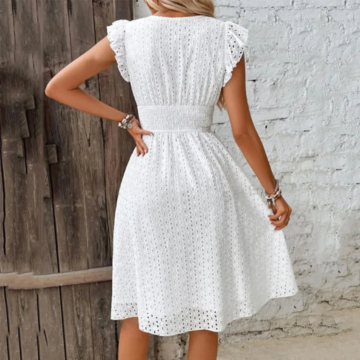 Monroe Flutter Sleeve Midi Dress