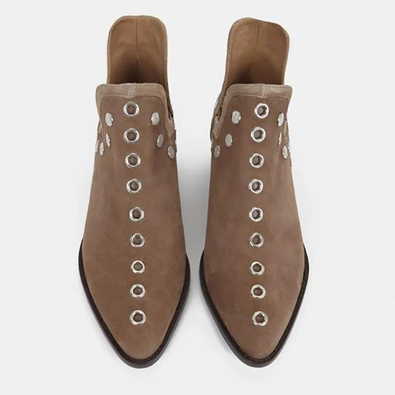 Halcyon Stud Pointed Ankle Boot
