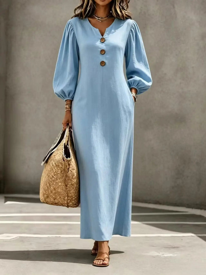 Linnea Button Front Maxi Dress