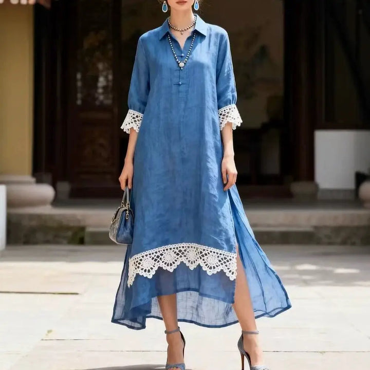 Bellisse Lace Trim Midi Dress