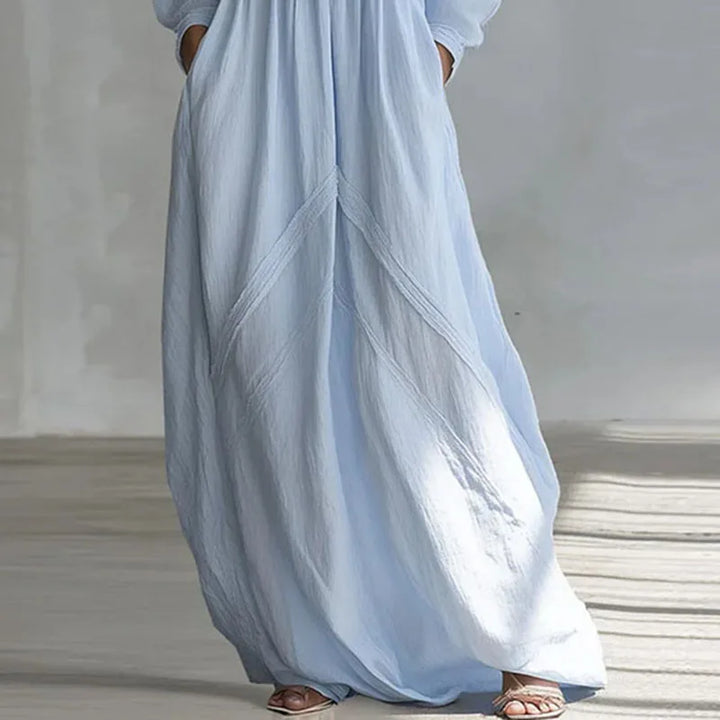 Clara Elegant Deep V Maxi Dress