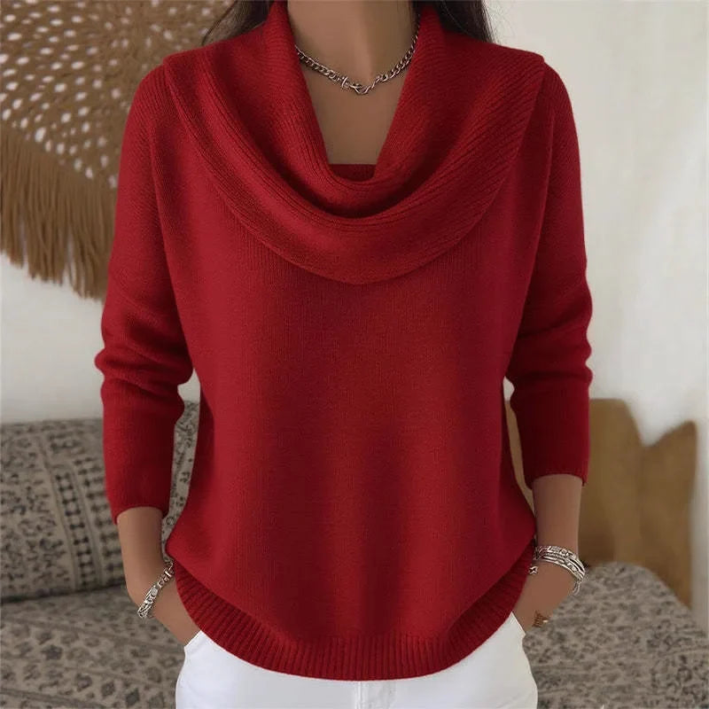 Lacceti Cowl Neck Knit Sweater
