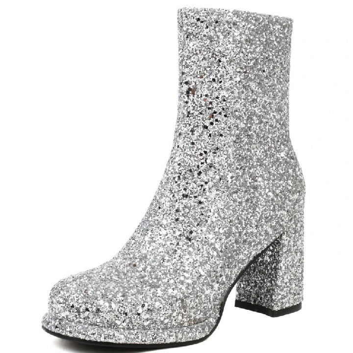 Madona Sequin Heel Boots