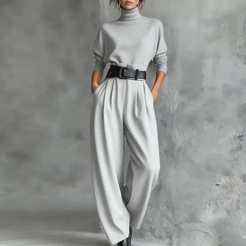 Lennox Elegant Turtleneck Pant Set