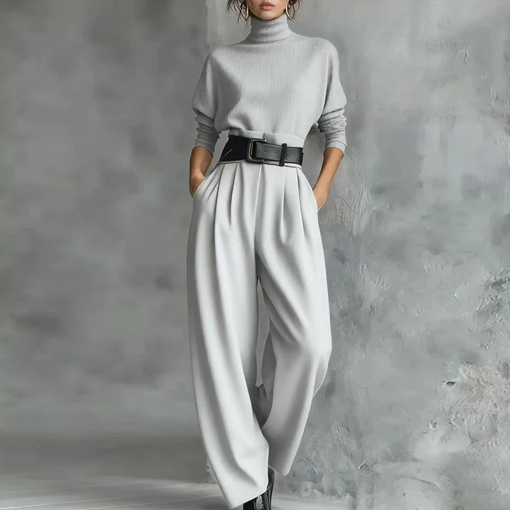 Lennox Elegant Turtleneck Pant Set