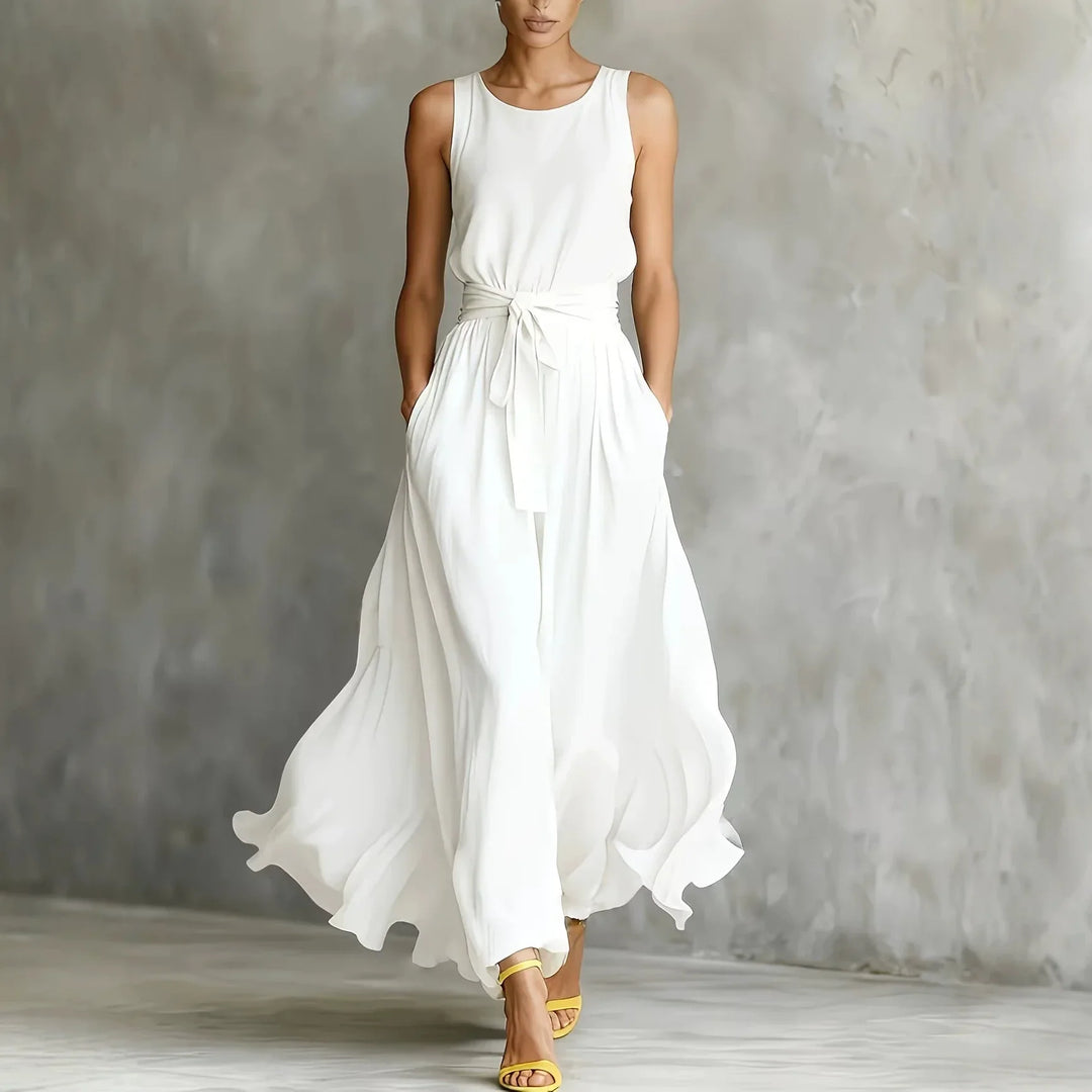 Fioretta Elegant Pocket Maxi Dress