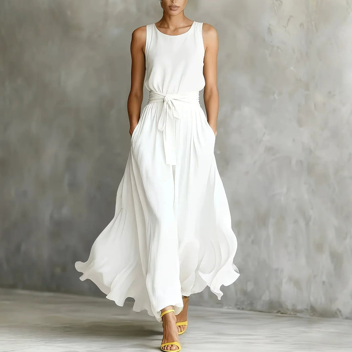 Fioretta Elegant Pocket Maxi Dress