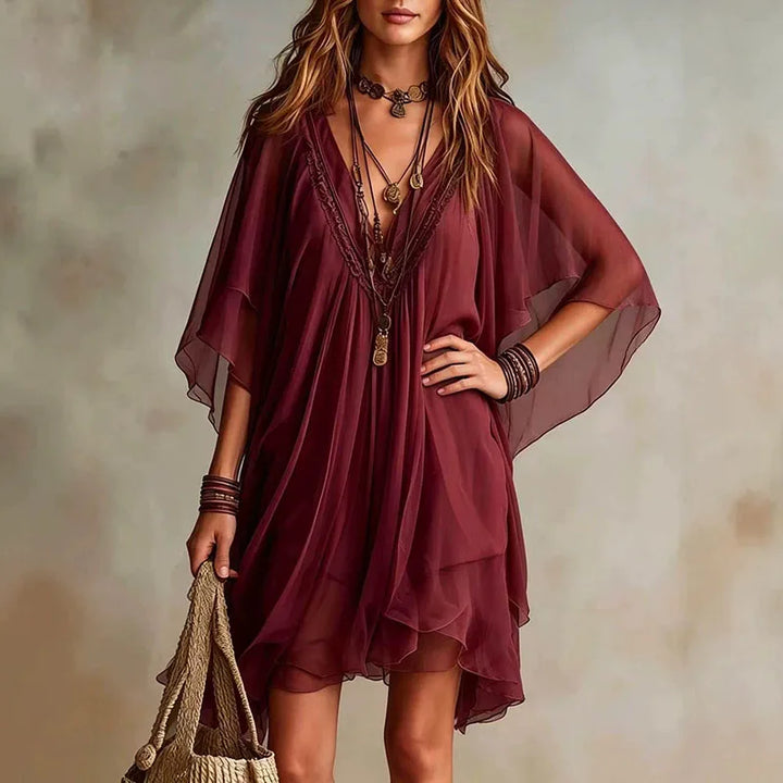 Elisia Lace Trim Mini Dress