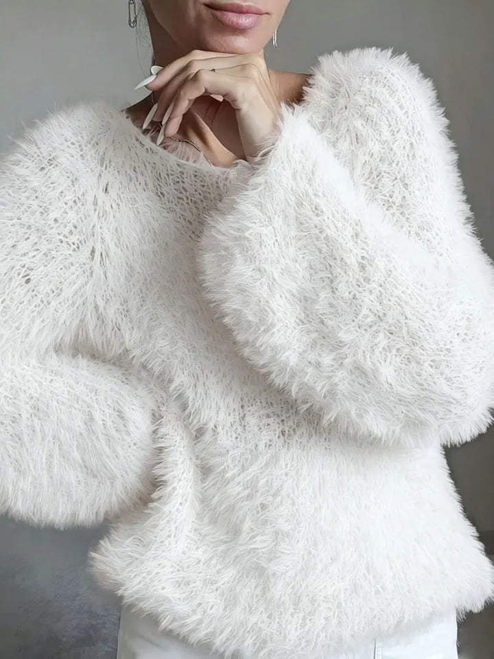 Amelina Fuzzy Knit Sweater