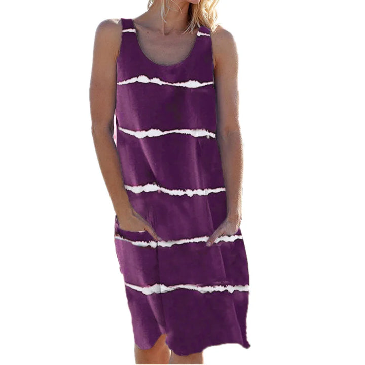 Amelia Striped Tank Midi Dress