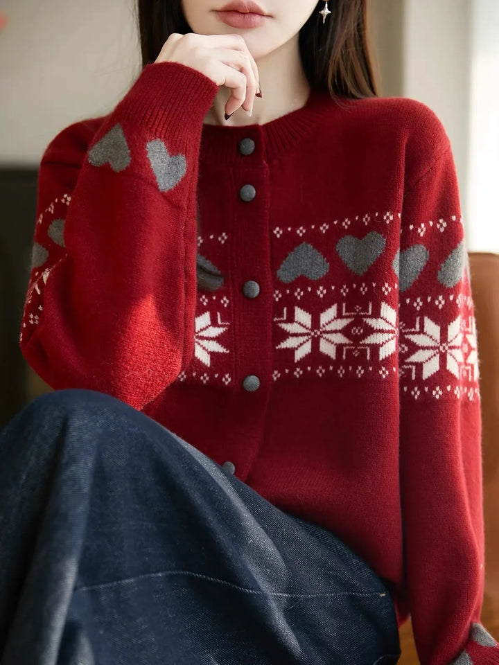 Eveline Jacquard Knit Cardigan