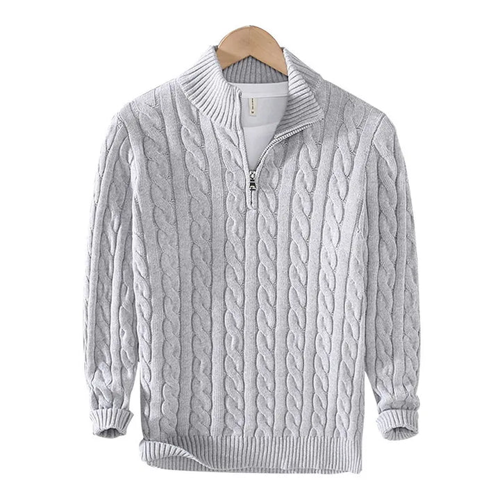 Grayson Half Zip Cable Sweater