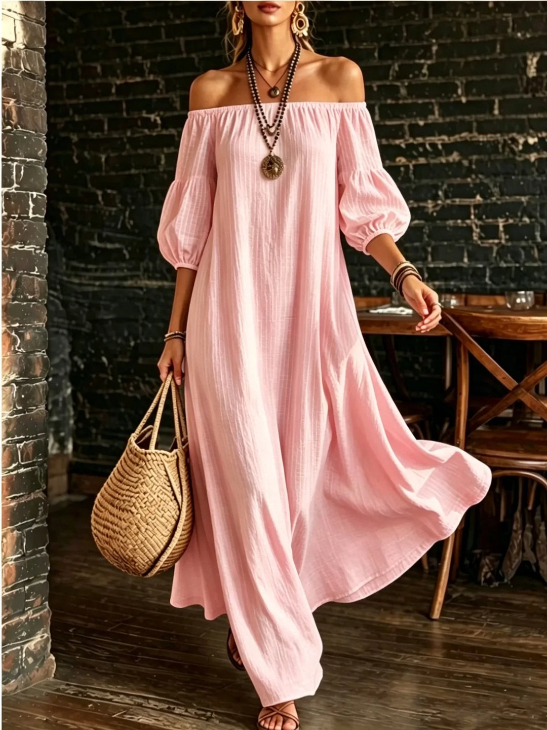 Lorielle Off Shoulder Maxi Dress