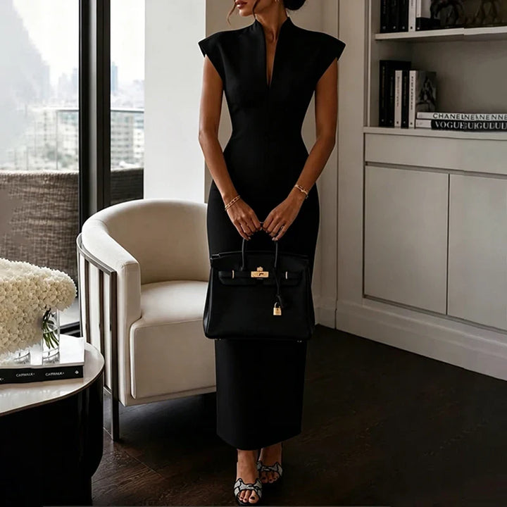 Vivienne Stand Collar Sheath Dress