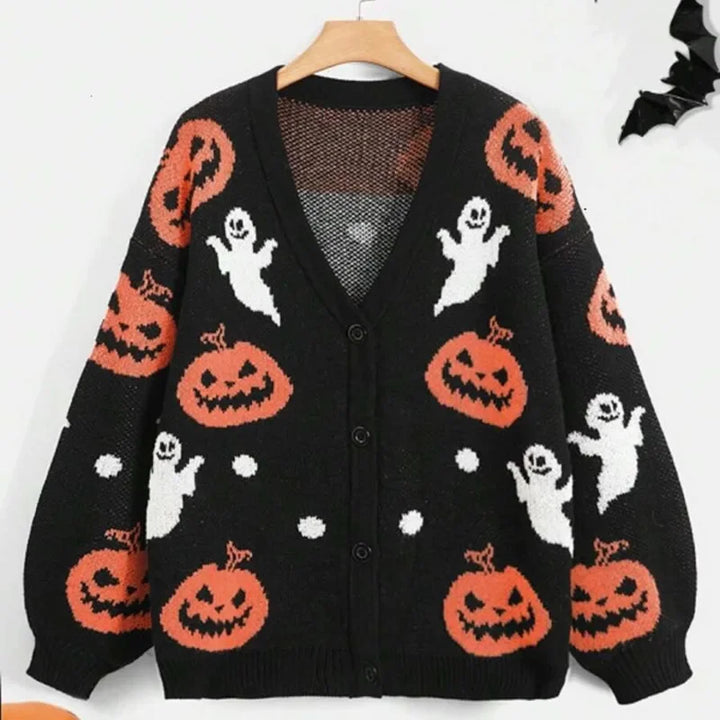 Olivia Pumpkin Ghost Cardigan