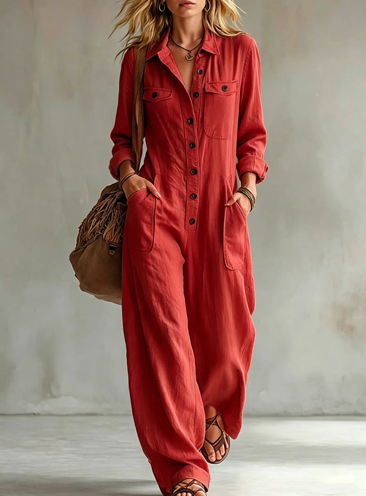 Emaris Wide Leg Utility Jumpsuit