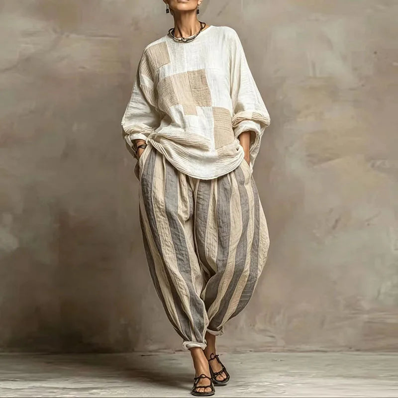 Cordelia Patchwork Two-Piece Set