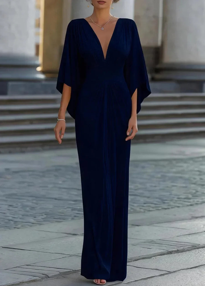 Megan Ruffle V Neck Dress