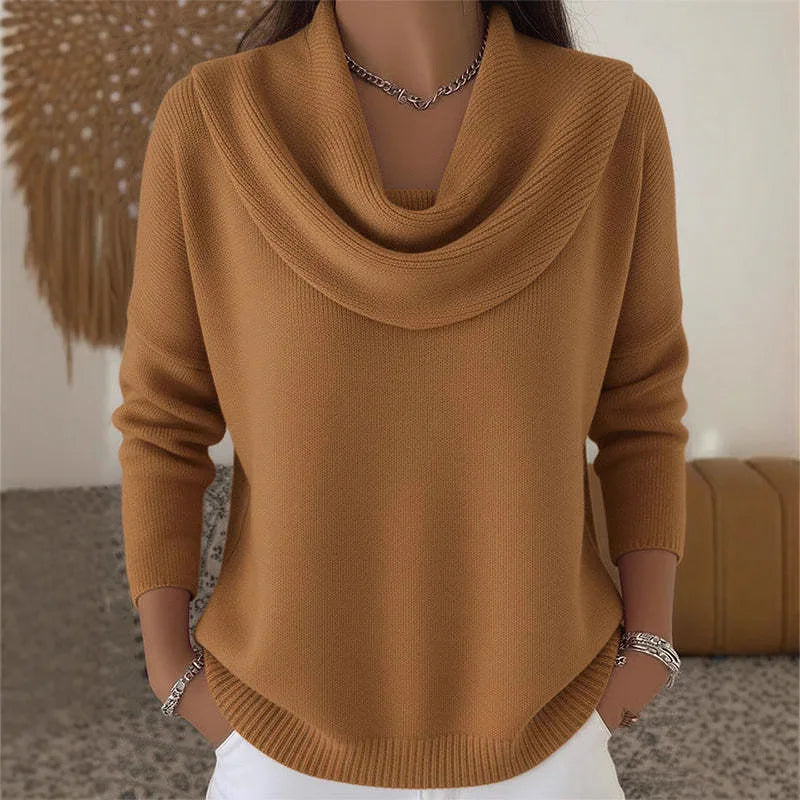 Lacceti Cowl Neck Knit Sweater