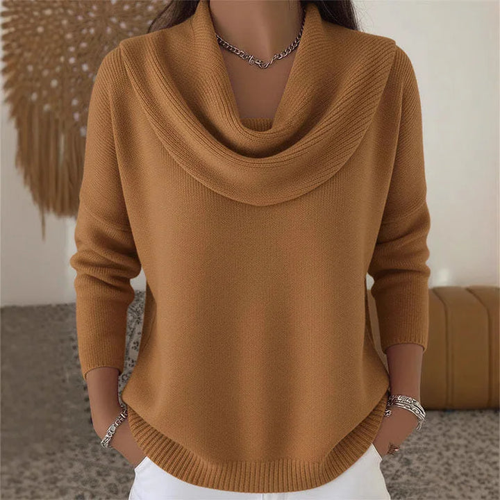 Lacceti Cowl Neck Knit Sweater