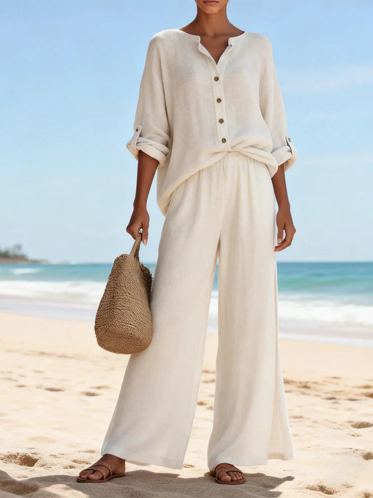 Aizel Casual Summer Trouser Set