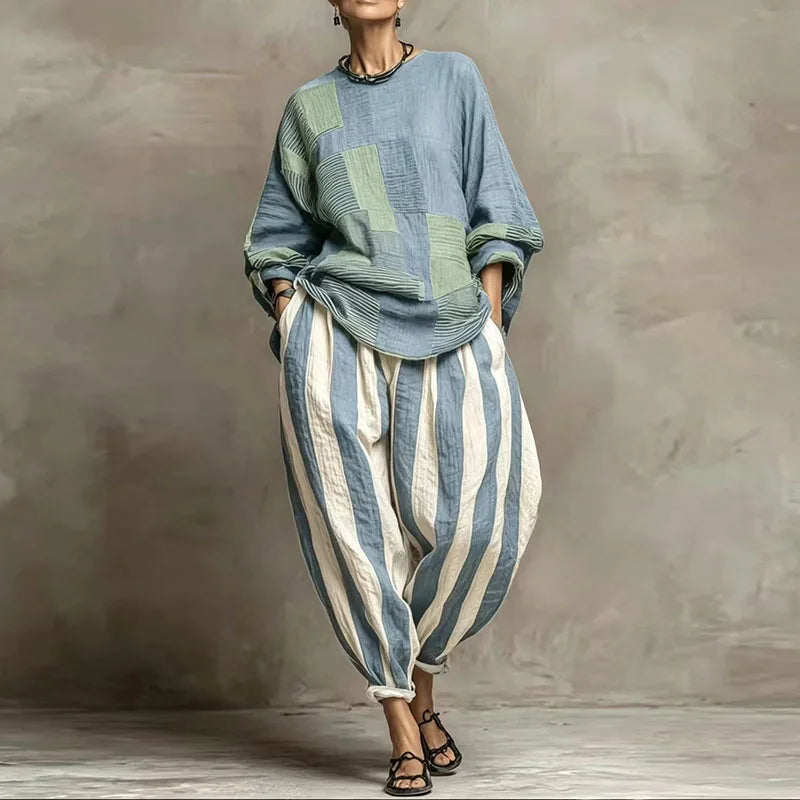 Cordelia Patchwork Two-Piece Set
