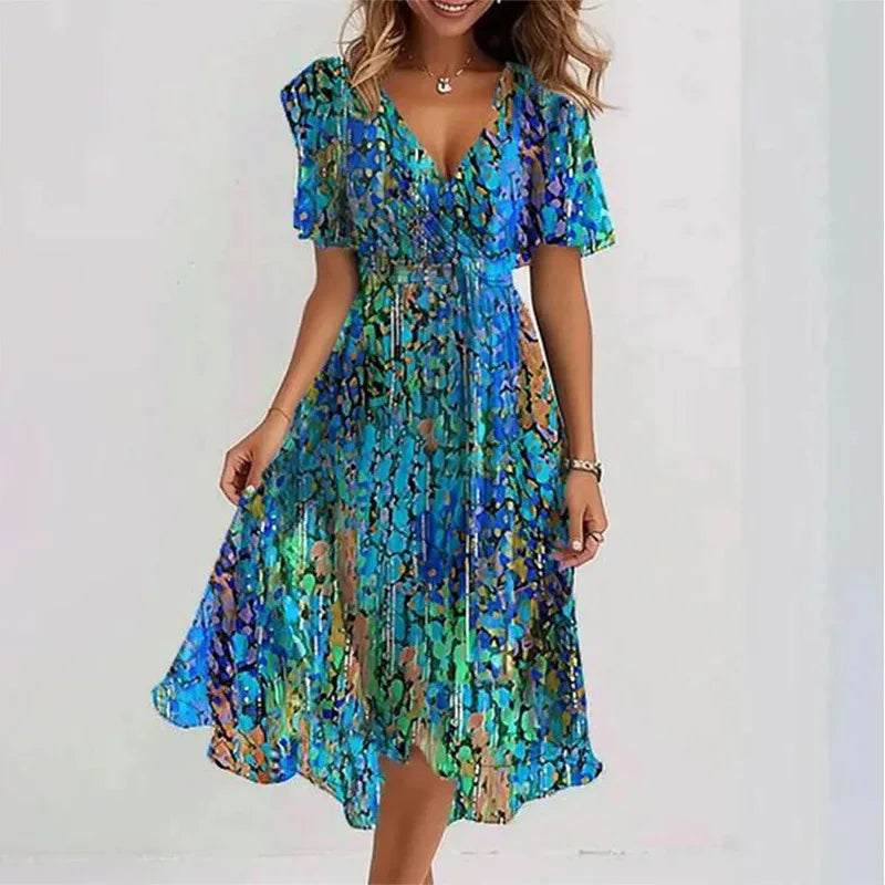 Araceli Flowy Floral Midi Dress