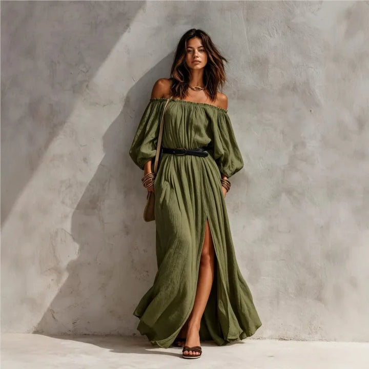 Zarela Off Shoulder Maxi Dress
