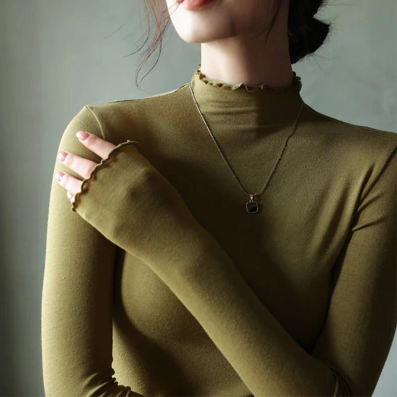 Nerissa Lettuce Edge Knit Top