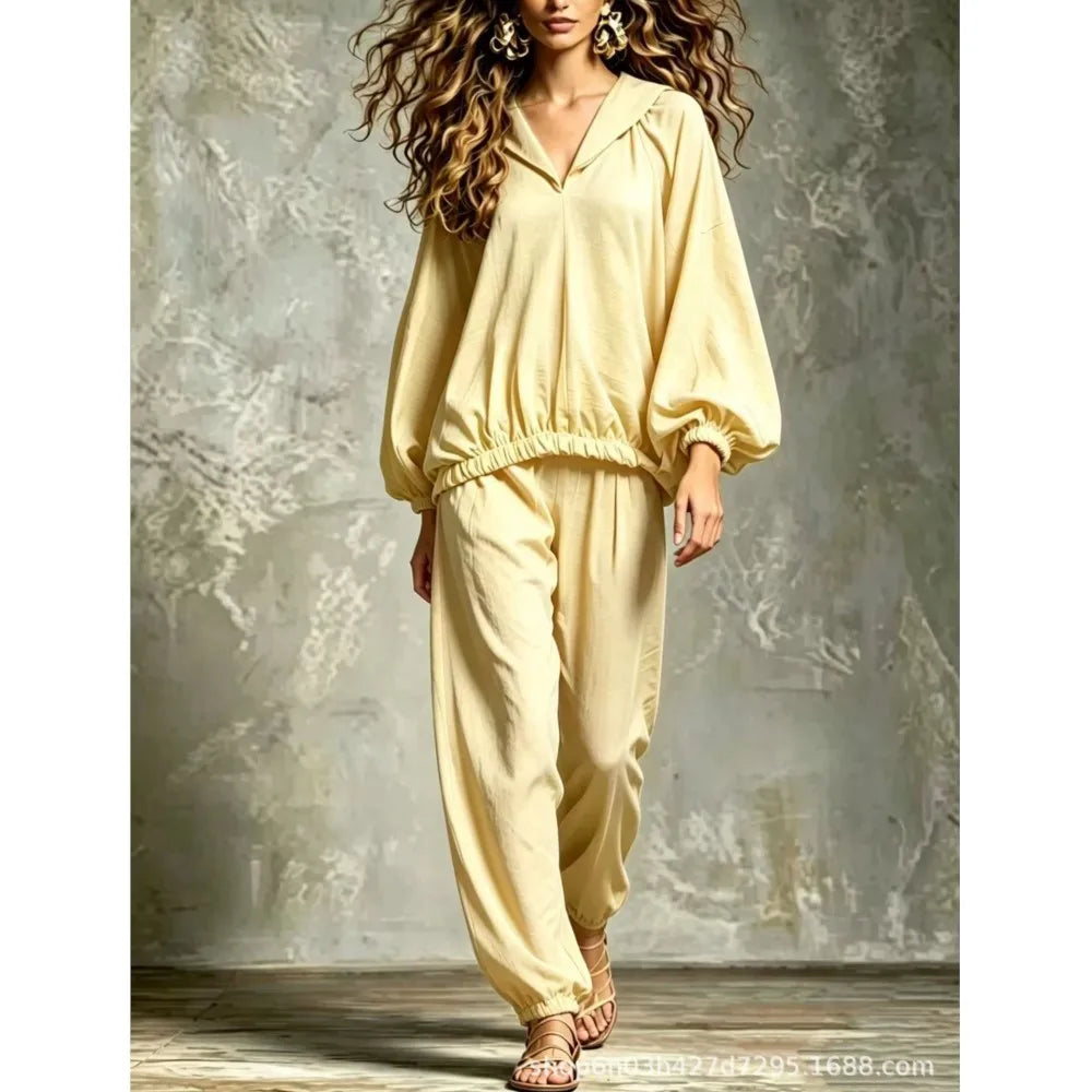 Amaris Lantern Sleeve Lounge Set