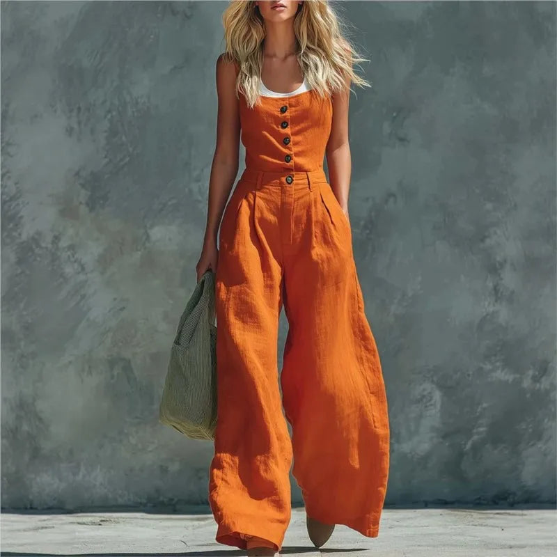 Annika Wide Leg Pocket Jumpsuit