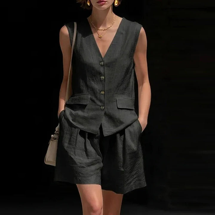 Solana Summer Linen Shorts Set