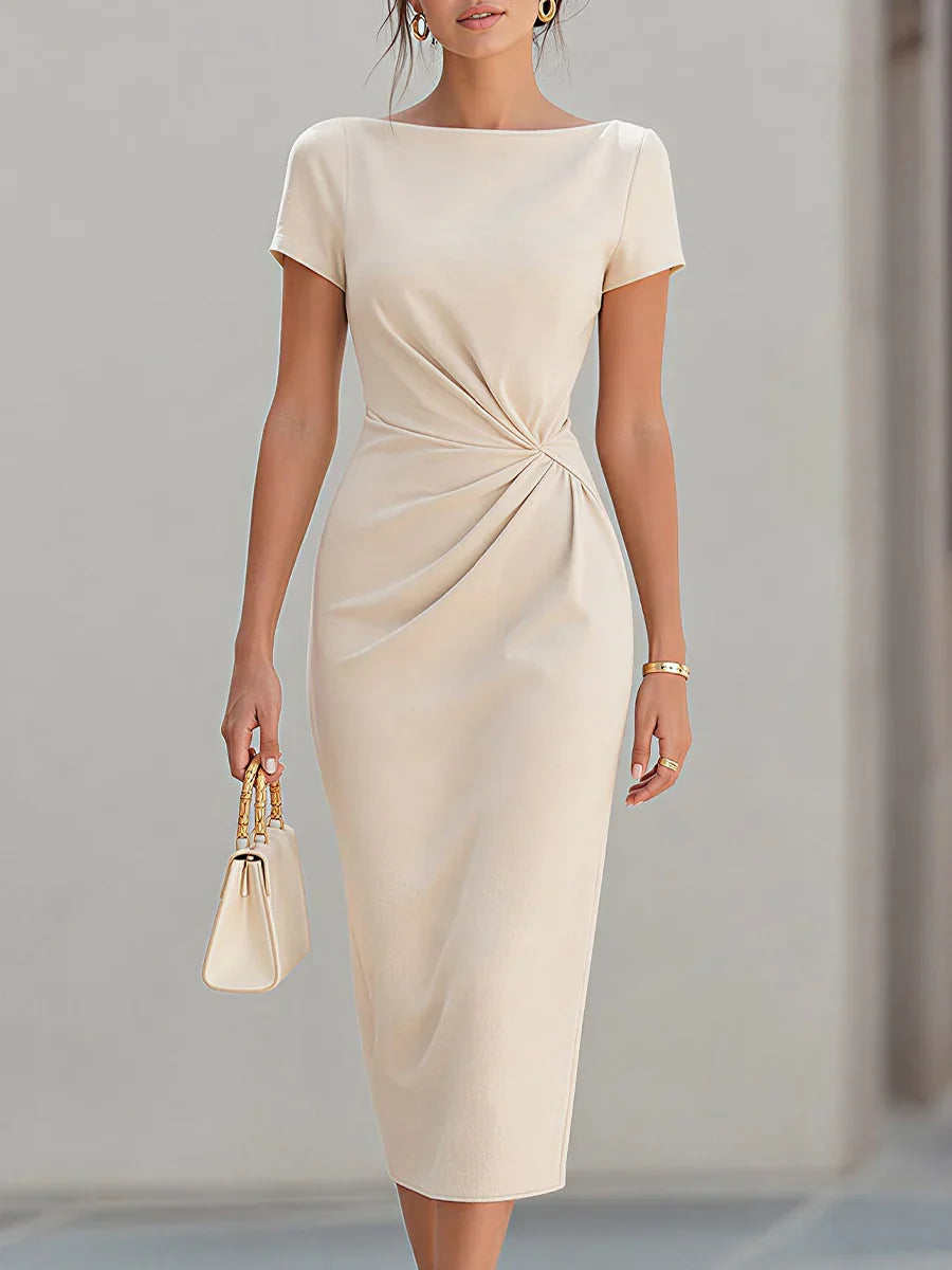 Colette Ruched Sheath Midi Dress