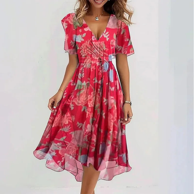 Araceli Flowy Floral Midi Dress