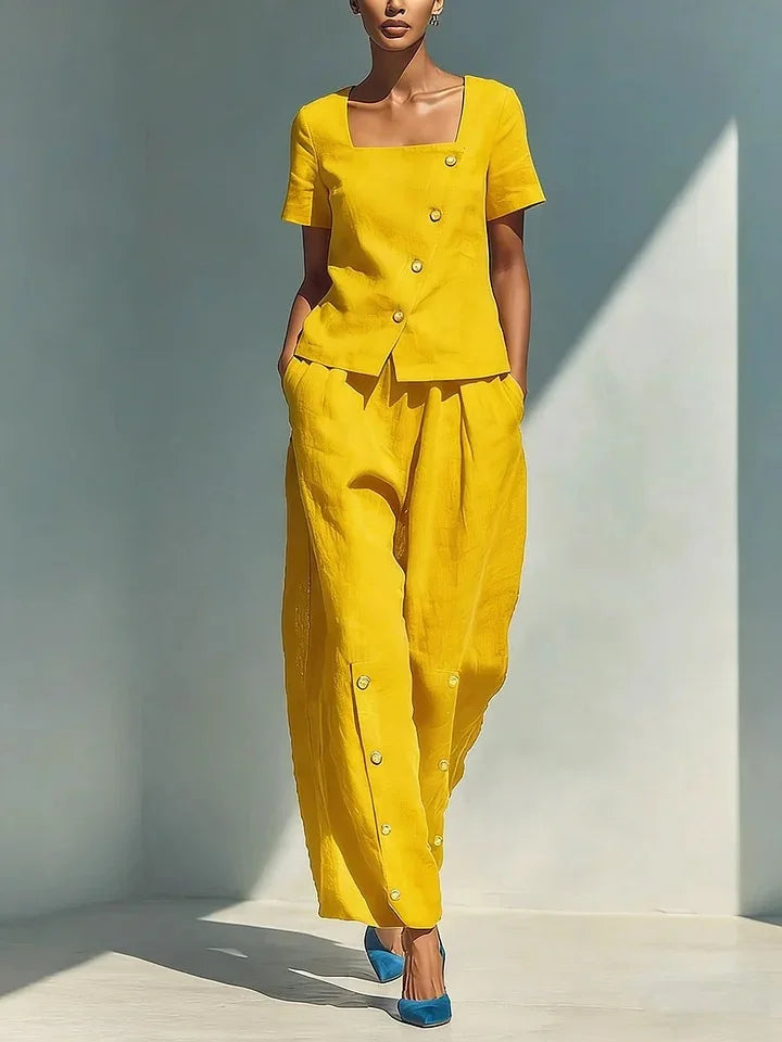 Penelope Button Front Trouser Set