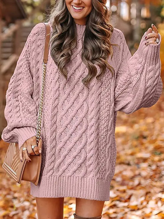 Fenwick Cable Knit Sweater Dress