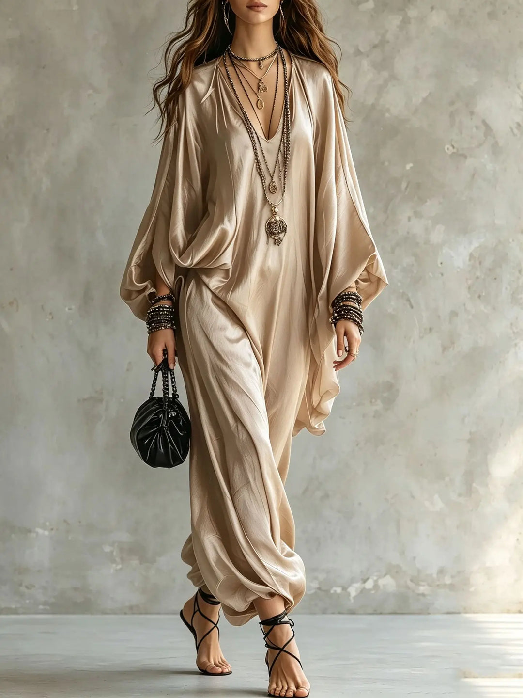 Isabeau Satin Wide Leg Jumpsuit