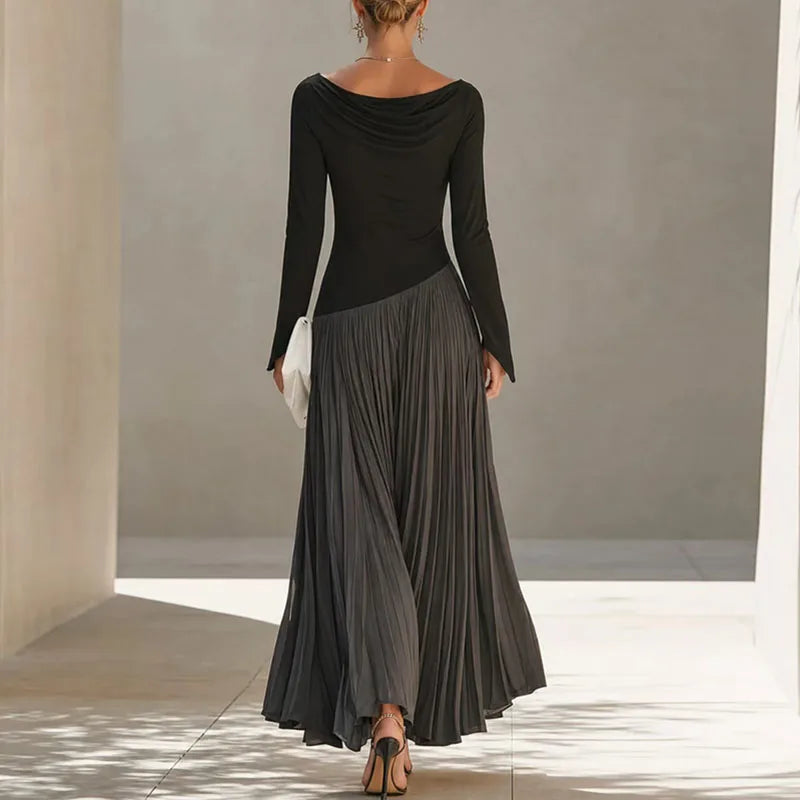 Mylene Flowing Draped Maxi Dress