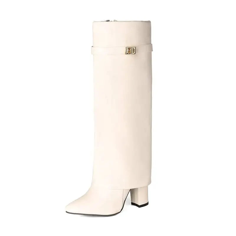 Felicity Square Heel Knee Boots