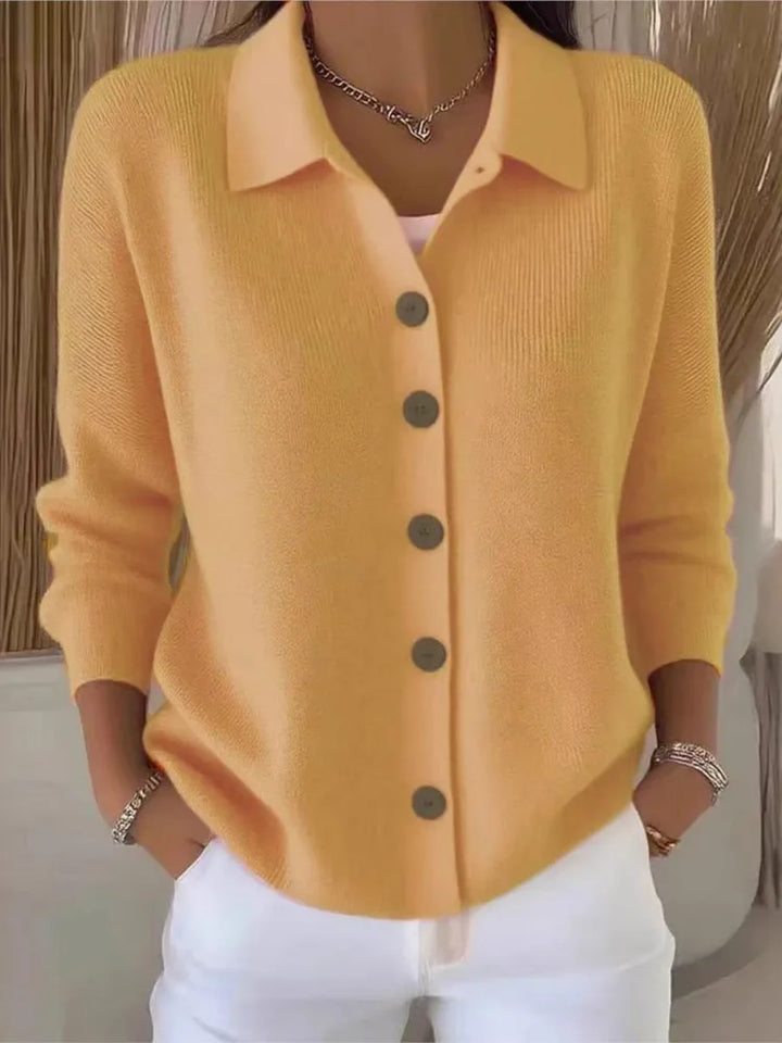 Elara Collared Knit Cardigan