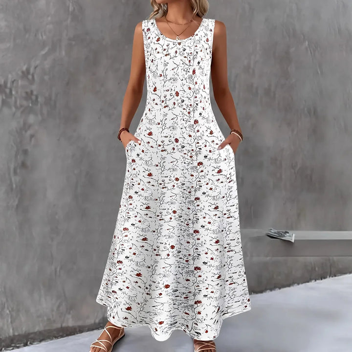 Cosette Boho Floral Pocket Maxi Dress
