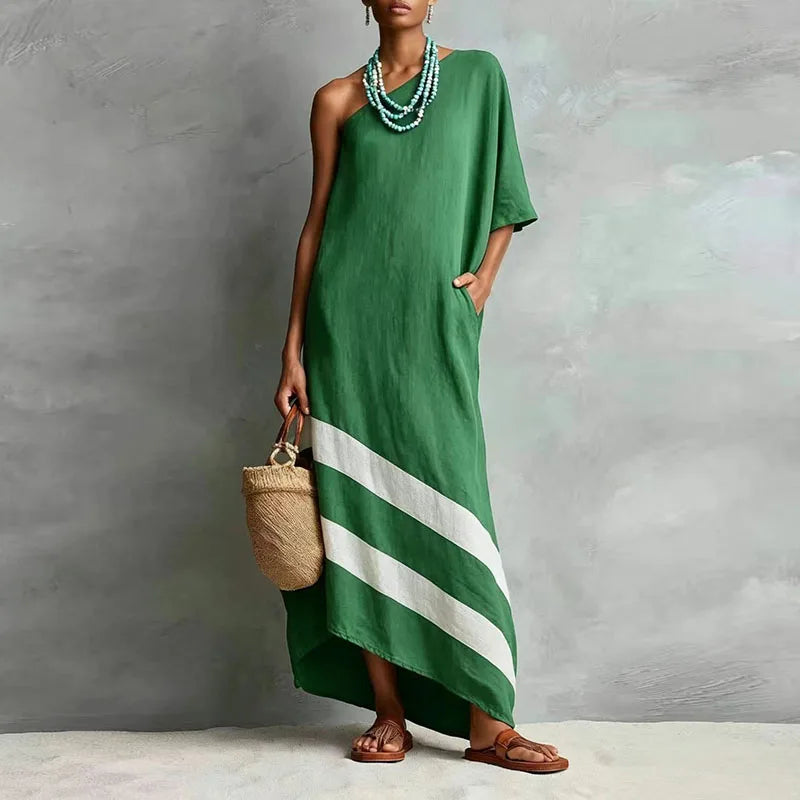 Sorina One Shoulder Maxi Dress