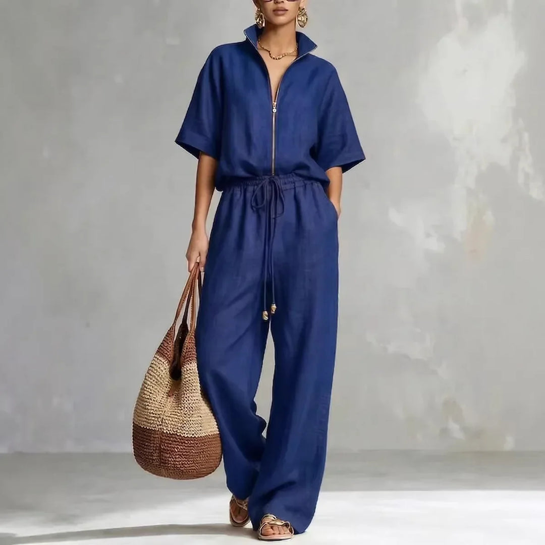 Tressa Linen Wide Leg Pants Set