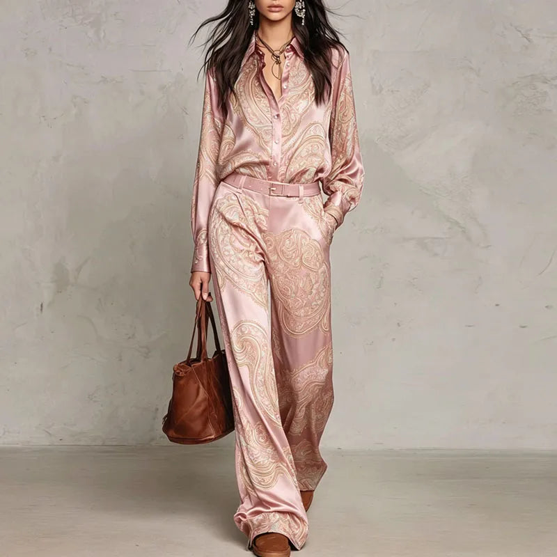 Rosalie Paisley Print Two Piece Set
