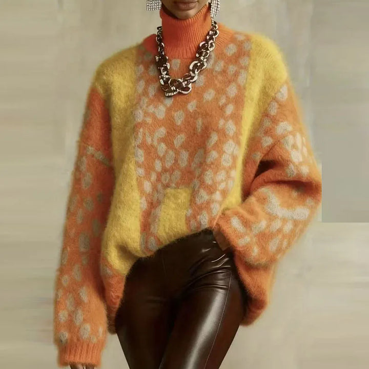 Cersei Cozy Leopard Knit Sweater