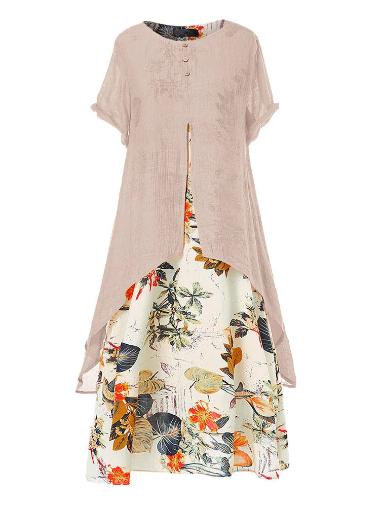 Vorelle Floral Patchwork Maxi Dress