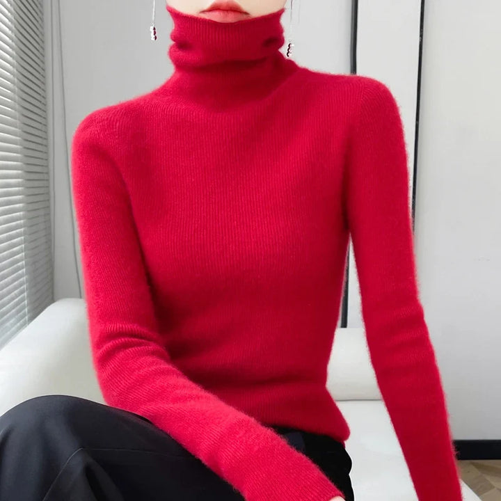 Solene Ribbed Turtleneck Sweater