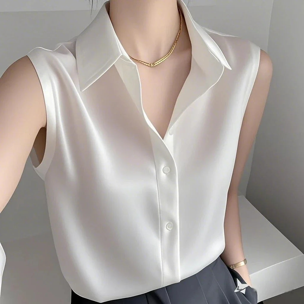 Sorellea Satin Sleeveless Blouse