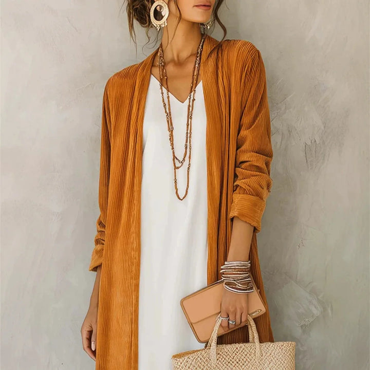 Adele Corduroy Long Cardigan