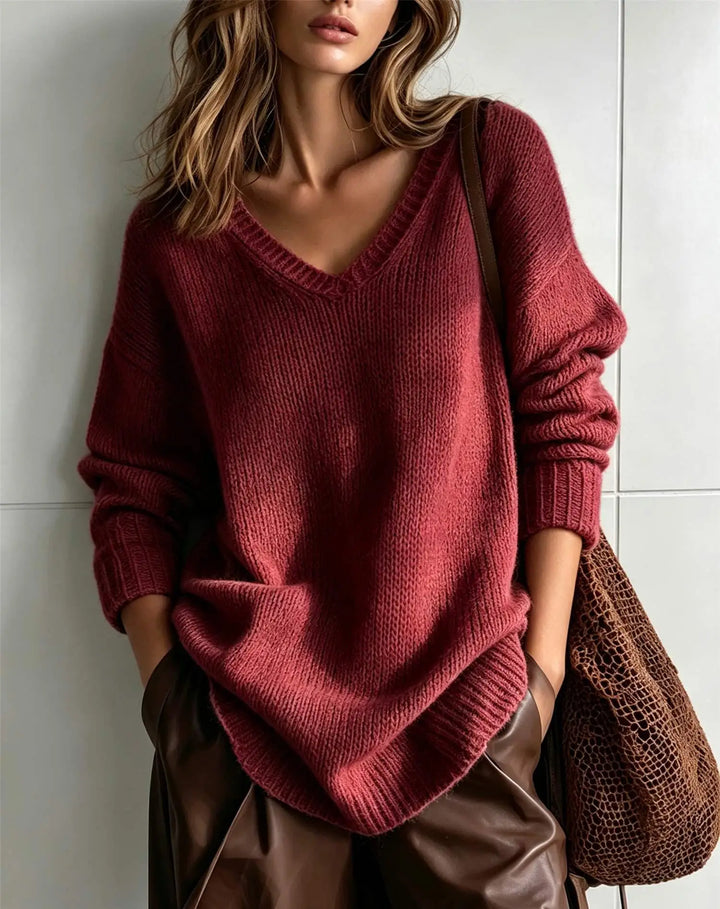 Bellamy V-Neck Knit Sweater